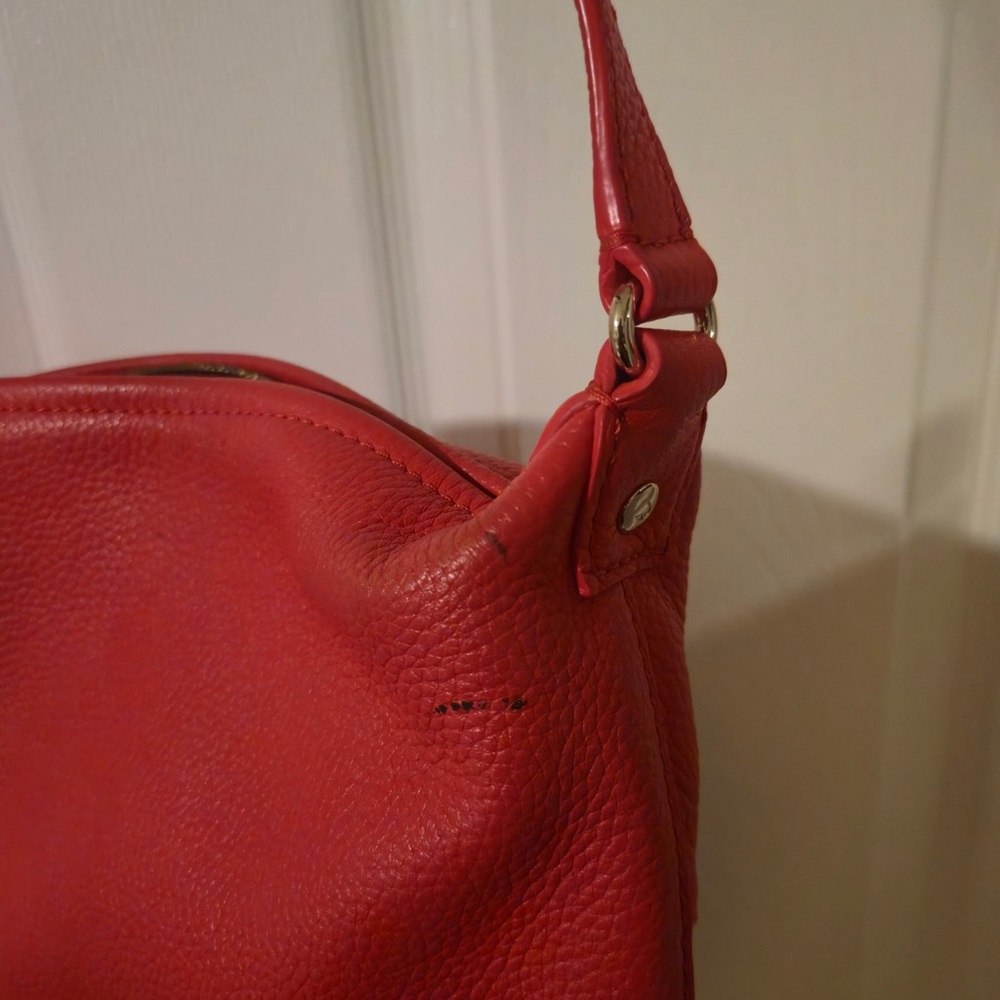 Kate Spade New York Red Pebbled Leather Crossbody Bag Adjustable Strap - Picture 10 of 10